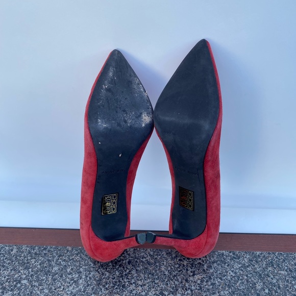 Anine Bing red suede high heel shoes size 37 - Picture 10 of 13